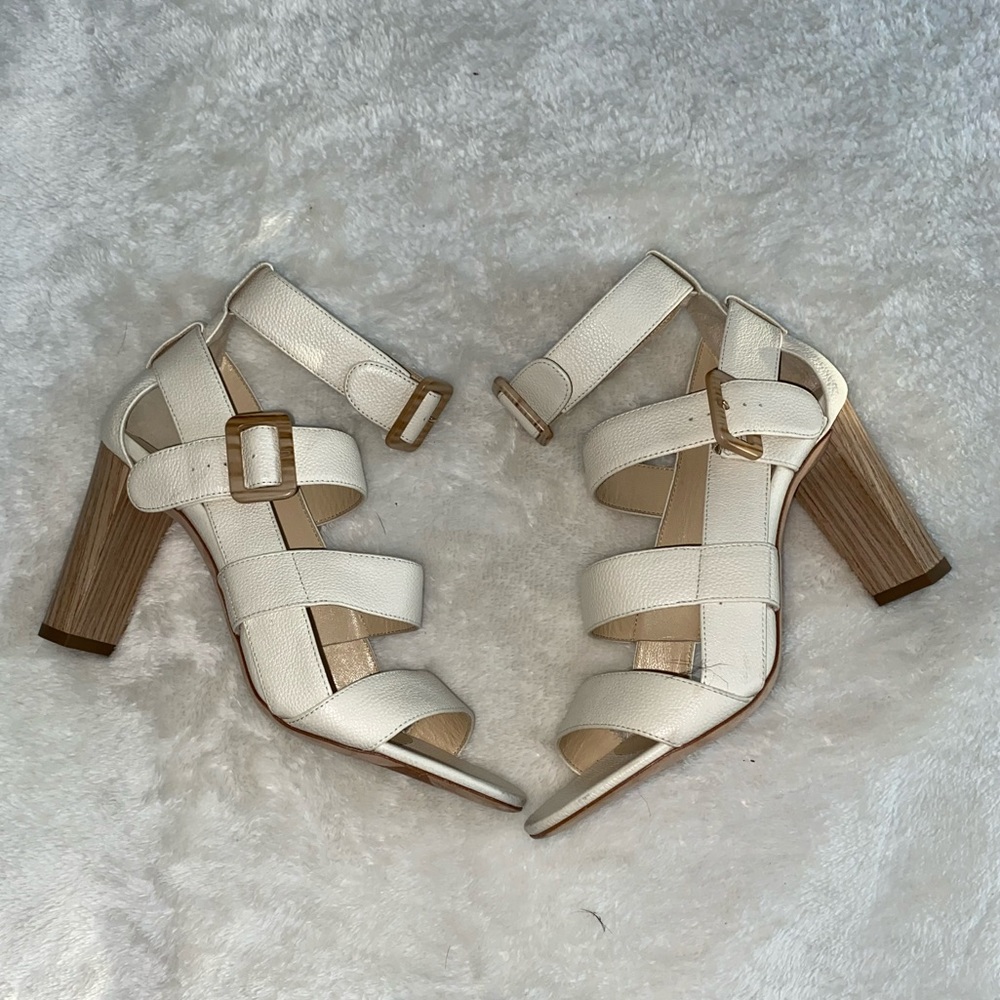 Jimmy Choo White Leather Maya 85 - Picture 1 of 6